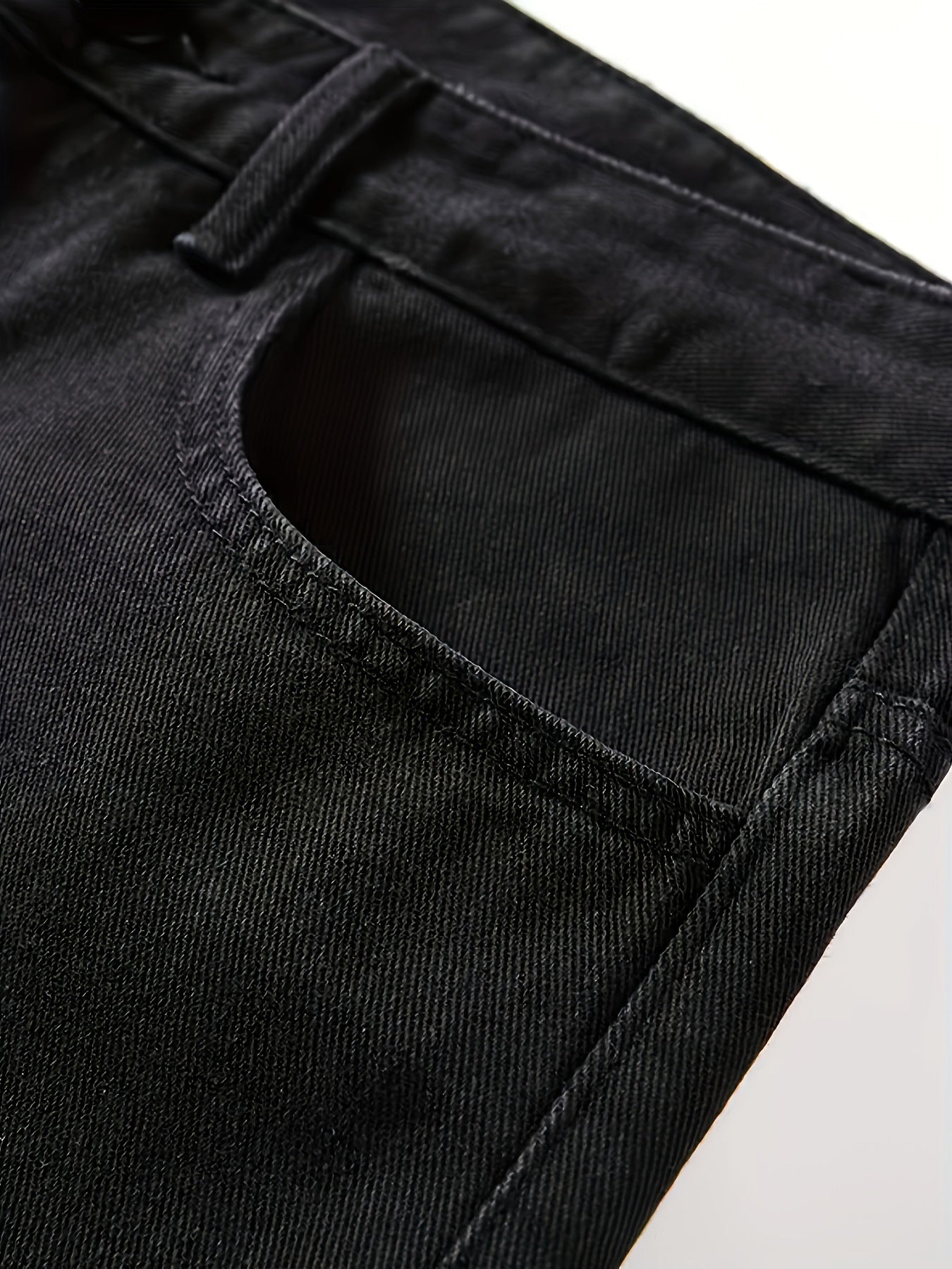 Men's Black Trend Simple All-matching Jeans Fashion Personality