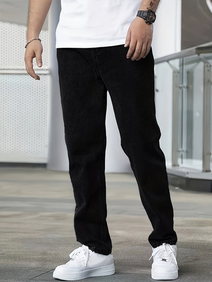 Men's Black Trend Simple All-matching Jeans Fashion Personality
