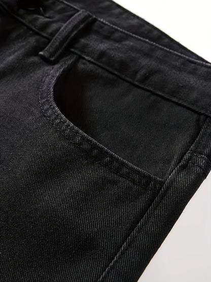 Men's Black Trend Simple All-matching Jeans Fashion Personality